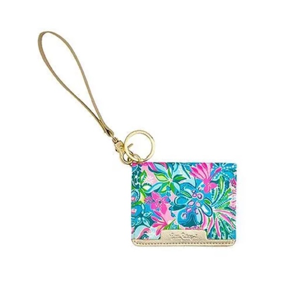 Lilly Pulitzer Snap Card Case in Golden Hour - Picture 1 of 2